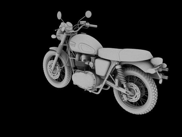 triumph scrambler 900 2012 3d model - Triumph Scrambler 900 2012 by Gonzo_3d